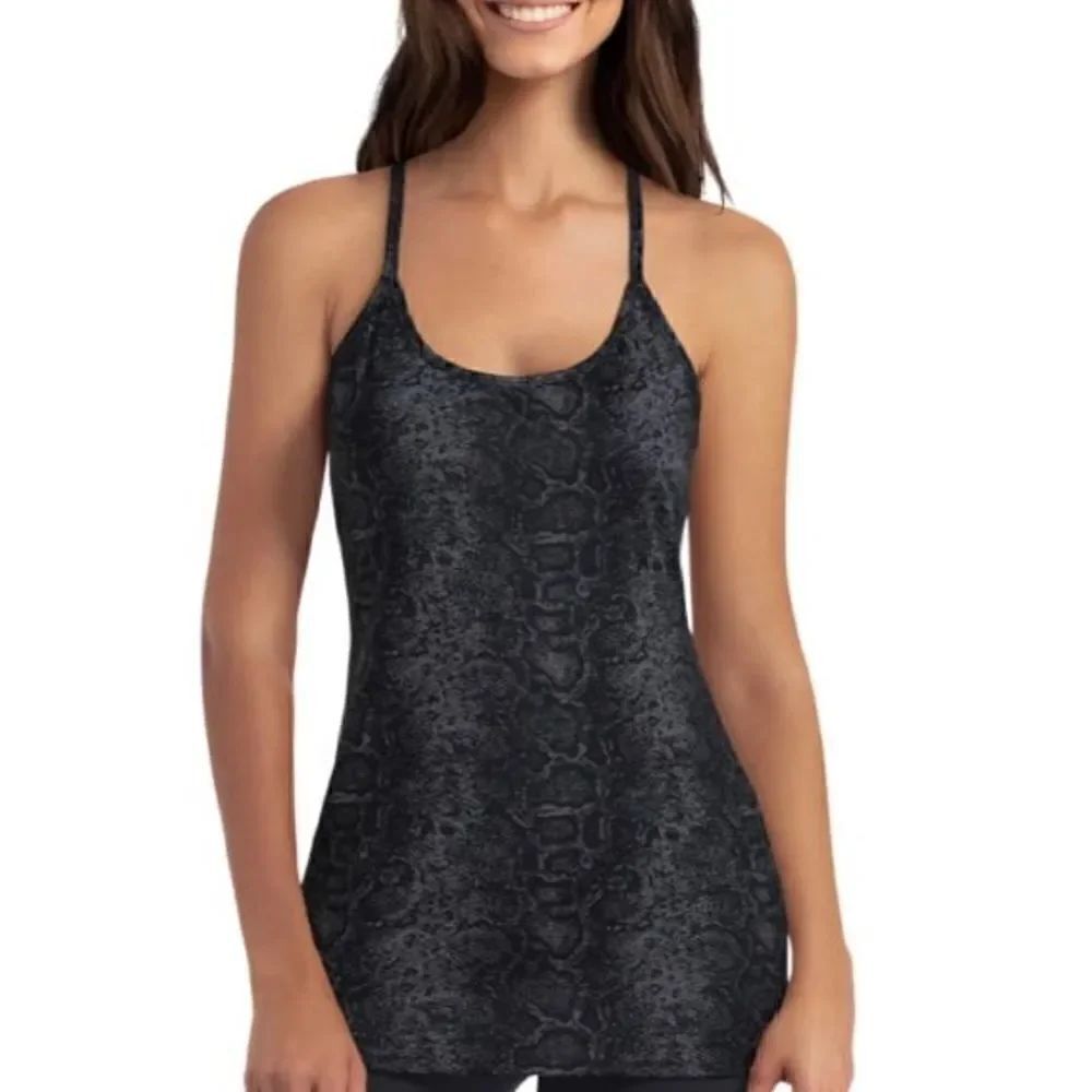 H Halston Studio Y Back Top